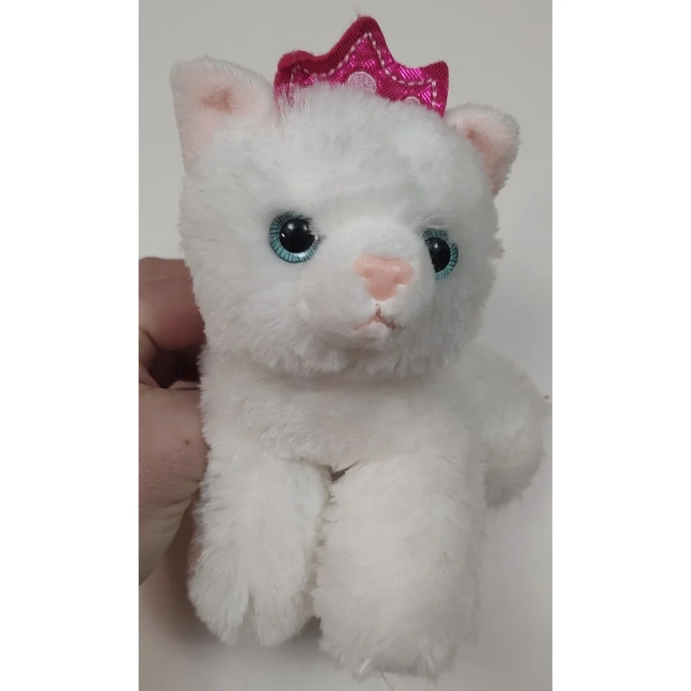 Aurora White Princess Kitty Cat Plush Stuffed Animal Toy Tiara Kitten S5